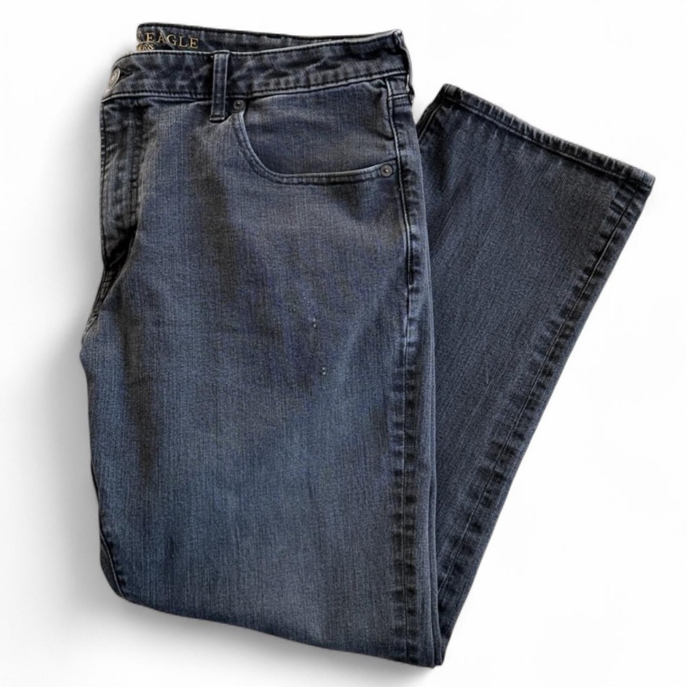 American Eagle Extreme Flex Slim Straight Jeans Charcoal Gray 40x30